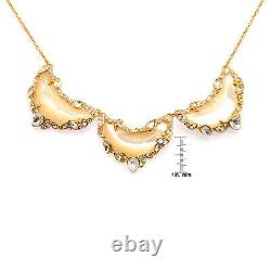 De Buman 18k Yellow Gold Plated or 18k Rose Gold Plated Mother-of-Pearl Necklace