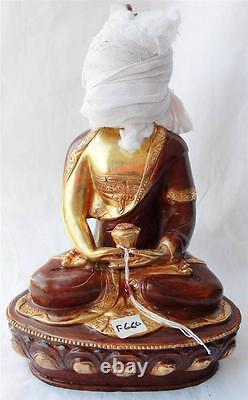 F660 Exclusive Gold Plated Copper Statue Amitabha Buddha 13 Handmade in Nepal