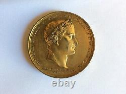 France Napoleon restoration of the monarchy 1830 gold plated copper medal 52mm