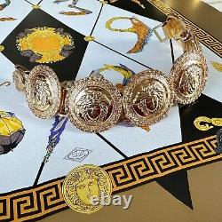 GIANNI VERSACE gold-tone Medusa bracelet with 6 coins from F/W 1992/93