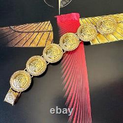 GIANNI VERSACE gold-tone Medusa bracelet with 6 coins from F/W 1992/93
