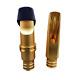 Gold Plated Copper Alto Saxophone Mouthpiece Bullet Shape # 5-8 withLigature 2023