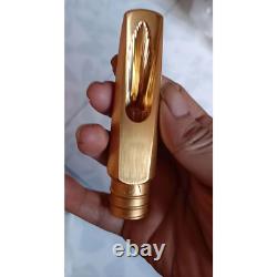 Gold Plated Copper Alto Saxophone Mouthpiece Bullet Shape # 5-8 withLigature 2024