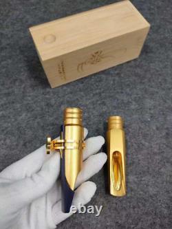 Gold Plated Copper Alto Saxophone Mouthpiece Bullet Shape # 5-8 withLigature 2024