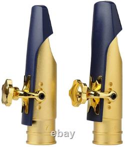 Gold Plated Copper Alto Saxophone Mouthpiece Bullet Shape #5-8 withLigature NEW