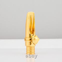 Gold Plated Copper Alto Saxophone Mouthpiece Bullet Shape # 5-8 withLigature NEW