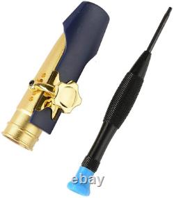 Gold Plated Copper Alto Saxophone Mouthpiece Bullet Shape #5-8 withLigature NEW