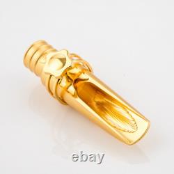 Gold Plated Copper Alto Saxophone Mouthpiece Bullet Shape # 5-8 withLigature US