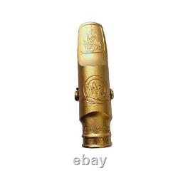 Gold Plated Copper Alto Saxophone Mouthpiece Bullet Shape # 6-8 withLigature NEW