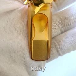 Gold Plated Copper Alto Saxophone Mouthpiece Bullet Shape # 6-8 withLigature NEW