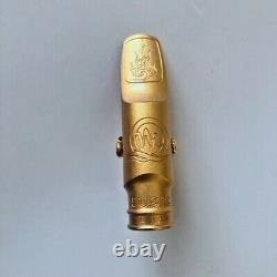 Gold Plated Copper Alto Saxophone Mouthpiece Durga Shape # 6-8 withLigature US