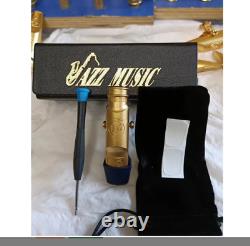 Gold Plated Copper Alto Saxophone Mouthpiece Durga Shape # 6-8 withLigature US