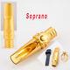 Gold Plated Copper Soprano Saxophone Mouthpiece Bullet Shape #5-8 withLigature NEW