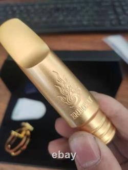 Gold Plated Copper Soprano Saxophone Mouthpiece Bullet Shape #5-8 withLigature NEW