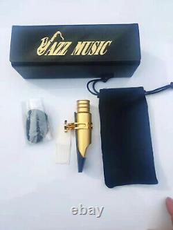 Gold Plated Copper Soprano Saxophone Mouthpiece Bullet Shape #5-8 withLigature NEW