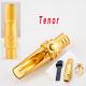 Gold Plated Copper Tenor Saxophone Mouthpiece Bullet Shape # 5-8 withLigature NEW