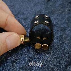 Gold Plated Copper Tenor Saxophone Mouthpiece Flower Body # 6-8 withLigature 2023
