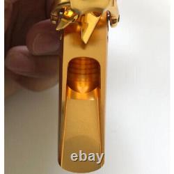 Gold Plated Copper Tenor Saxophone Mouthpiece U Shape # 5-8 withLigature NEW