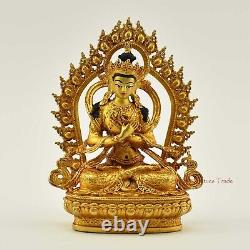 Gold Plated Framed Vajradhara / Dorje Chang Ritual Copper Statue frm Patan Nepal