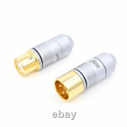 Gold Plated HIFI Audio XLR Tellurium Copper XLR Connector Plug Male Female