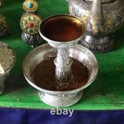 Gold Silver Plated Copper Tibetan Buddhist Serkyem Golden Drink Offering Nepal