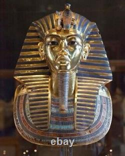 King Tutankhamun Mask Gold 24K plated copper With Certificate Pharaohs Antiques