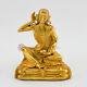 Machine Made, Copper Alloy Gold Plated Milarepa Statue