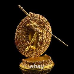 Machine Made Copper Alloy with Gold Plated 5.25 Akash Yogini Statue
