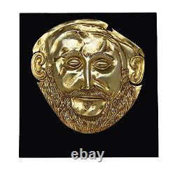 Mask of Agamemnon Gold Plated sculpture Mycenaean King Funerary Mask Replica