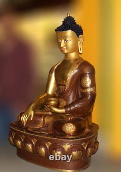 Masterpiece Partly Gold Plated Copper Shakyamuni Buddha Statue 45 High