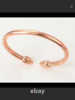 One Pair (2 Bangles) Rose Gold Fashion Open Bangles Cocoapod 60mm West Indian