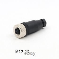 PG7 M12 Aviation Plug 4 Pin 5/8/12 Pin Male/Female Straight/Right Angle Plug