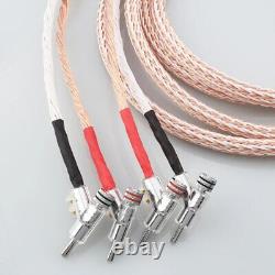 Pair 12TC Speaker Cable OCC Copper Audiophile Loudspeaker Cable With Banana Plug