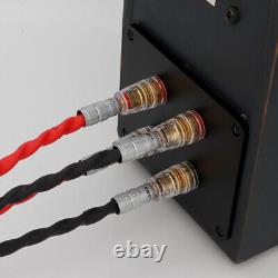 Pair OCC Copper Speaker Cable Silver Plated Line with Gold Plated Banana Plugs