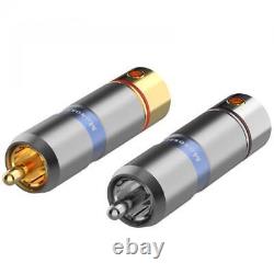 Red Copper Rhodium/Gold Plated RCA Plug Speaker Wire Connector for Speaker Cable