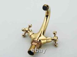 Top quality fashion gold plated copper basin hot and cold mixing faucet G1004ELA