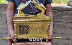 XXL Gold tone Plated Ark Of The Covenant Land of the Bible Gift 16'/10- 10 kg