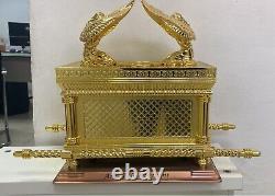 XXL Gold tone Plated Ark Of The Covenant Land of the Bible Gift 16'/10- 10 kg